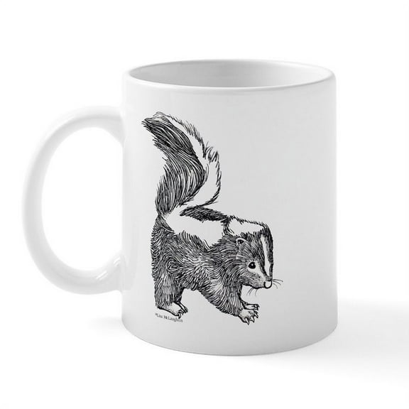CafePress - Cute Baby Skunk Mug - 11 oz Ceramic Mug - Novelty Coffee Tea Cup