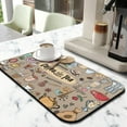 thumbnail image 3 of Coffee Tea Theme Drying Mat Heat Resistant Bar Mat Collapsible Kitchen Drying Mat for Kitchen Countertops (19.5x12in,Set Of 2), 3 of 7