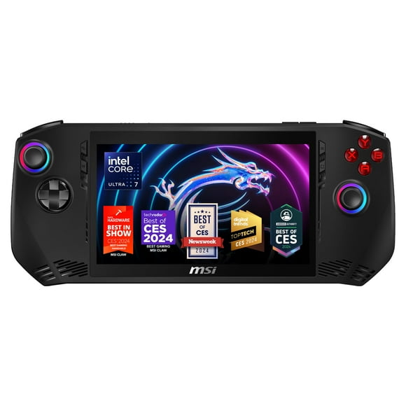 MSI Claw PC Gaming Handheld: Intel Ultra 7-155H, 7" FHD 120Hz Display, 16GB LPDDR5, 512GB NVMe SSD, MicroSD Card Reader, Thunderbolt 4, Win 11 Home: Black A1M-051US
