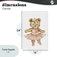 thumbnail image 4 of Stupell Industries Eclectic Floral Ballerina Teddy Bear Canvas Art, 16 x 24, by Amy Hall, 4 of 8