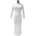 thumbnail image 6 of Qulqfy Maxi Dresses for Women Wedding Guest White Long Sleeve Bodycon Cold Shoulder Fashion Dresses Dresses for Women XL, 6 of 8