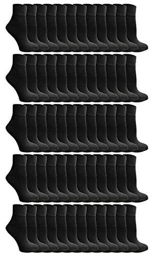 Yacht & Smith Mens & Womens Ankle Wholesale Bulk Pack Athletic Sports Socks (Womens 9-11 (Shoe size 5-10), 240 Pairs Black)