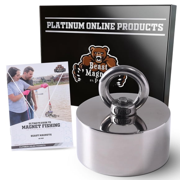 Imán de pesca Platinum Online Products, 907 kg, neodimio N52