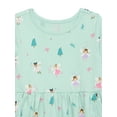 thumbnail image 2 of Garanimals Toddler Girls Holiday Print Skater Dress, Sizes 18M-5T, 2 of 3