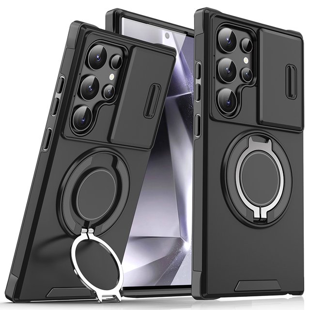 Armor Case with 360 Rotating Metal Ring Car Holder for Samsung S24/S23 Ultra