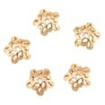 thumbnail image 2 of Paquete de 5 tapas de cuentas de flores de 6 mm para la fabricación de joyas, joyería calada y manualidades. Oro, 2 of 9