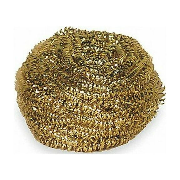 Tough Guy Scrubber, 3"L, 3"W, Brass, Gold, PK6 2NTH8