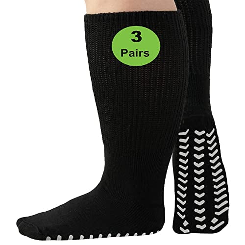 3 Pairs Extra Wide Socks for Swollen Feet, Extra Wide Bariatric Socks