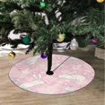 thumbnail image 2 of FMSHPON Rabbits ButterfliesFlowers Xmas Christmas Tree Skirt Stand Mat for Holiday Party Decoration Indoor Outdoor 36 inches, 2 of 3