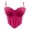 Hot Pink, variant on Women's Bustier Fish Boned Spaghetti Straps Going Out Corset Crop Top with Underwire Cami Bra Tops