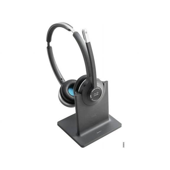 Cisco 562 Headset - Stereo - Black - Wireless - DECT 6.0 - 300 ft48 kHz - Over-the-head - Binaural - Supra-aural - Uni-directional, Electret, Condenser Microphone