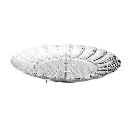

Trjgtas Folding Dish Steam Stainless Steel Food Basket Mesh Vegetable Vapor Cooker Steamer Expandable Kitchen Tool Steamer L