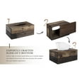 thumbnail image 2 of MyGift 10-inch Rectangular Dark Torched Wood Tissue Box, Rustic Holder, 2 of 7
