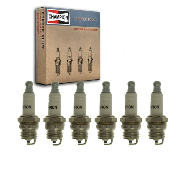 6 pc Champion 872-1 Copper Plus Spark Plugs for RDJ7Y Ignition Wire Secondary