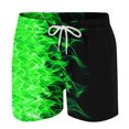 thumbnail image 4 of YABCSAZ Swim Trunks for Men Drawstring Elastic Waist Casual Short Pants Plus Size Wide Leg Loose Shorts with Pocket , 3D Printing Breathable Seaside Vacation Beach Shorts Swimming Trunks, 4 of 5