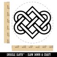 thumbnail image 2 of Celtic Love Knot Outline Self-Inking Rubber Stamp Ink Stamper - Black Ink - Large 1-1/2 Inch, 2 of 7