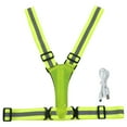 thumbnail image 1 of Reflective Vest USB Charging Safe Adjustable for Adults Runing Walking Biking Outdoor Activities Yellow, 1 of 14