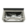 thumbnail image 2 of Pia Ricco 2-Light Ceiling Matte Black Lights Flush Mount Fixtures Weathered Wood, 2 of 5