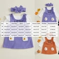 thumbnail image 3 of OJSFQUFP Baby Girls Halloween Comfortable and Breathable Set Long Sleeve Top Cute Printed Pinafore Dress Hairband Three Piece Set, 3 of 8
