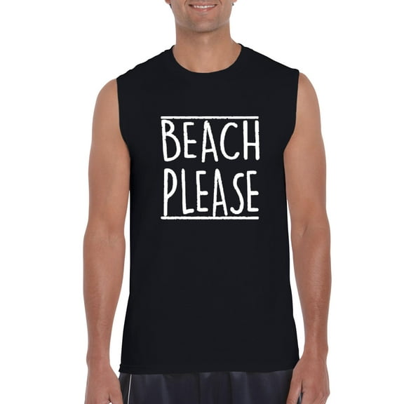 Normal is Boring - Men's Graphic T-Shirt Sleeveless, up to Men Size 3XL - Beach Please