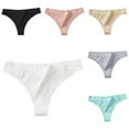 thumbnail image 5 of Women  Cotton Thongs Breathable Low Rise Bikini Panties Womens Comfy Sexy No Show Thong Underwear Seamless High Elastic, S-XL, 5 of 5