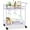 Lavender, variant on YYEAN Rolling Bar Cart, Mobile Home Bar Serving Cart, Serving Station w/ 2 Tier Shelves, Wine Rack, Lockable Wheels-Lavender
