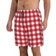 thumbnail image 2 of Fotbe Red Checkboard Trajes de Baño Estampados para Hombre, Shorts de Verano de Secado Rápido, Ropa de Playa, Bañadores-Small, 2 of 6