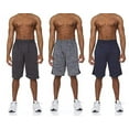 thumbnail image 3 of Essential Elemen's 3 or 5 Pack: Men's Active Quick-Dry Lightweight Workout Gym Basketball Shorts with Pockets (XX-Large, 3 Pack/Set A), 3 of 3