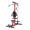 Black and Red, variant on Heavy Duty LAT Pull Down Machine – High & Low Pulley Cable System with Adjustable Leg Support, Back Exercise Equipment for Home Gym – LAT Tower with Dual Pulley Stations, Black and Red
