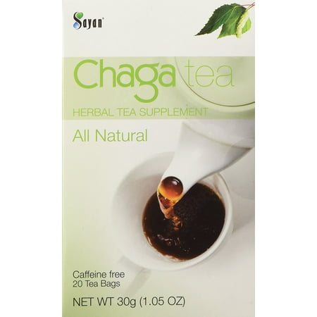 Sayan Siberian Chaga Mushroom Tea (Unbleached 20 Tea Bags) ? Wild Harvested, Mix of Raw and Extract Chaga, Herbal Tea Supplement, Caffeine (Best Way To Make Mushroom Tea)