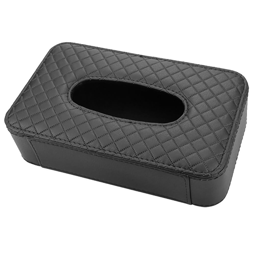 PU Leather Car Tissue Box Towel Napkin Papers Container Holder Universal Auto 