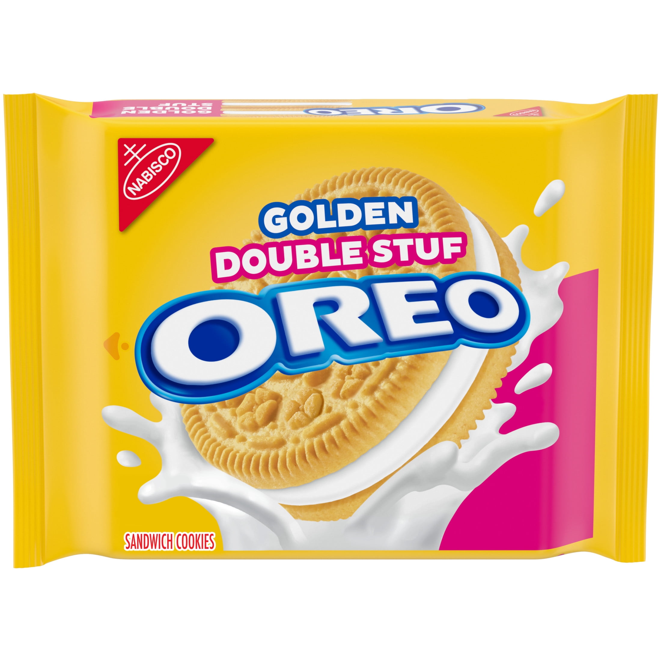 (3 pack) OREO Double Stuf Golden Sandwich Cookies, 14.03 oz