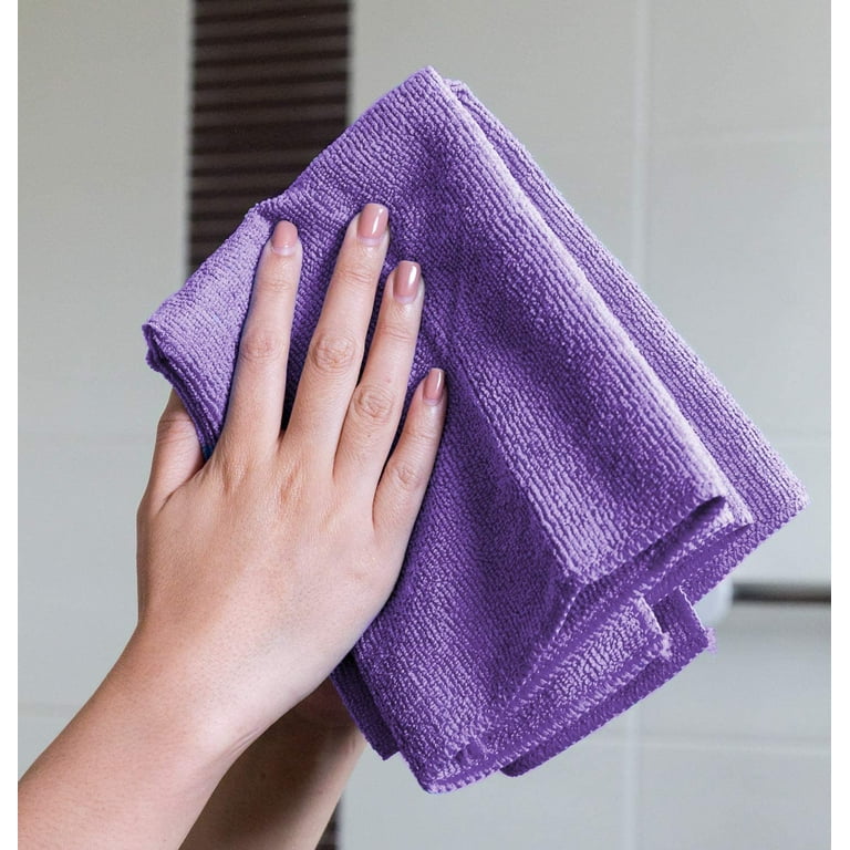 Joy Mangano Joy CleanBoss USA Grown Cotton 10-Piece Luxe Towels Plus Bath Carpet - Joy Purple