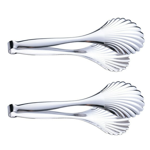 2pcs Stainless Steel Steak Serving Tongs Food Tongs Kitchen Grill Tongs Salad Tongs