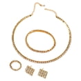 thumbnail image 1 of XZNGL Womens Rhinestone Earrings Water Drop Necklace Earrings Set Accessories, 1 of 9