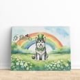 thumbnail image 3 of Happy St. Patrick’s Day Alaskan Malamute with Green Hat Shamrocks Rainbow Horizontal Matte Canvas Poster Alaska Mal Dog Lovers Gifts Wall Art Home Decor - 03007, 3 of 5