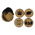 thumbnail image 5 of Western Rustic Forest Black Bear Hugging Tree Ring Coasters And Holder Set, 5 of 10