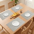 thumbnail image 3 of Farmhouse Placemats Set of 8 Plastic Placemats for Dining Table Decor Indoor Washable Kitchen Table Mat with Pattern Black/White 17.7*11.8inch, 3 of 6