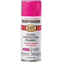 Rust-Oleum Stops Rust Poppy Pink Gloss Protective Enamel 12 oz Spray Paint