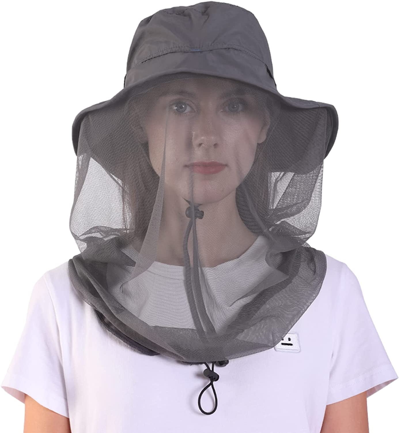 KANCOKIT Anti Mosquito Bug Bee Insect Net Hat Fishing Hidden Mesh Cap