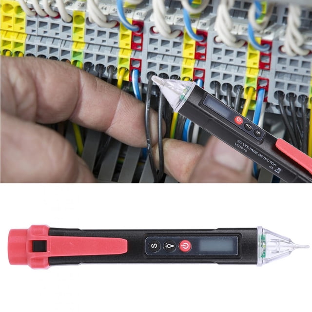 FLAMEEN Test Pen, Electric Test Pen, Non‑contact With Flashlight Function For Electrical Room Laboratory