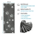 thumbnail image 2 of Grey Dog Paw Footprint Hot Yoga Mat Towel Non Slip for Hot Yoga - Quick-Drying Yoga Mat Cover with 4 Corner Pockets with Travel Bag - Hot Yoga Towel Non Slip Grip Moisture Wicking Sweat 70"x26", 2 of 6