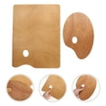 thumbnail image 6 of Worgeous 2Pcs Wooden Painting Tray DIY Art Painting Plate Creative Color Mixing Plate, 6 of 8