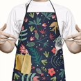 thumbnail image 2 of Pioneer Flower Floral Print Pattern Apron-Garden Aprons for Women with Pockets-Cotton Linen Waterproof Kitchen Cooking Gardening Aprons Adjustable for Kitchen,Cooking,BBQ and Salon 33x27 Inch, 2 of 7