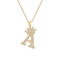thumbnail image 1 of Minnieouse InitialNecklacePendantEnglish Letter A to Z Name Crystal Gold Charm Modern Birthday Valentine'sDay Gifts Ropa, zapatos y accesorios Miscelánea A 1, 1 of 6