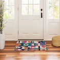 thumbnail image 3 of Yayeee Doormat for Indoor Entrance 32" x 20" Non Slippery Floor Rug, Orange Geometric, 3 of 8