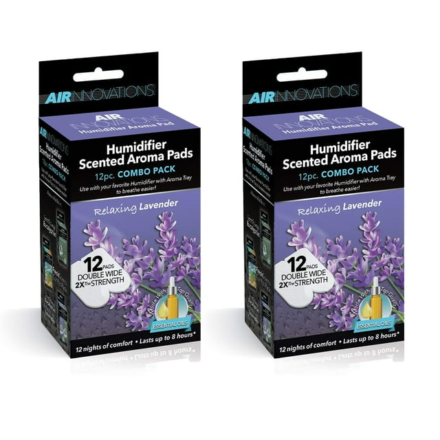 Air Innovations Essential Oil Humidifier Aromatherapy Fragrance Refills for Aroma Tray, Lavender (24 Pack)