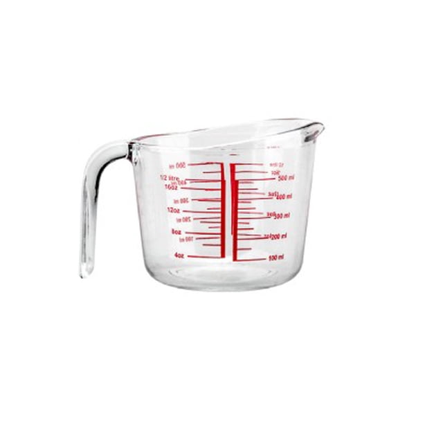 Vaso medidor de 500 ml Botellas medidoras de plástico para dispositivos de medición para hornear perfecl Recipiente de medición Hornear transparente