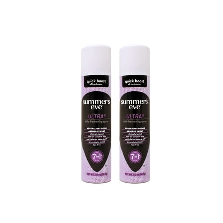 Summer's Eve Feminine Deodorant Spray Ultra Extra Strength 2 oz (Pack of 2)