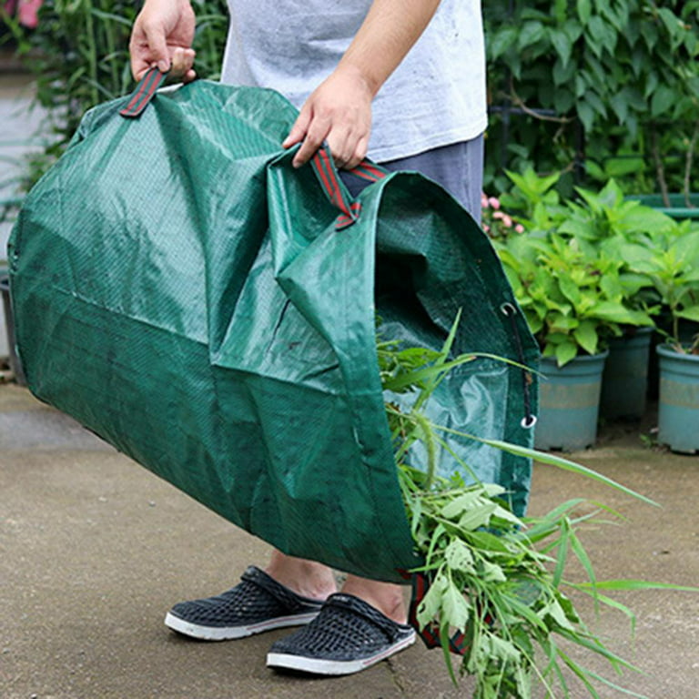 Garden Yard Waste Bags Lawn And Leaf Trash Bag w/ 4 Handles Reusable Heavy  Duty